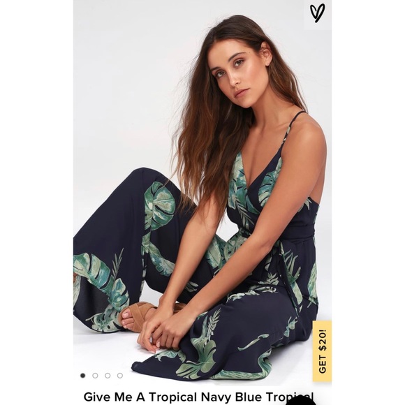 Lulus Pants - SOLD - Lulu’s Tropical Jumpsuit
